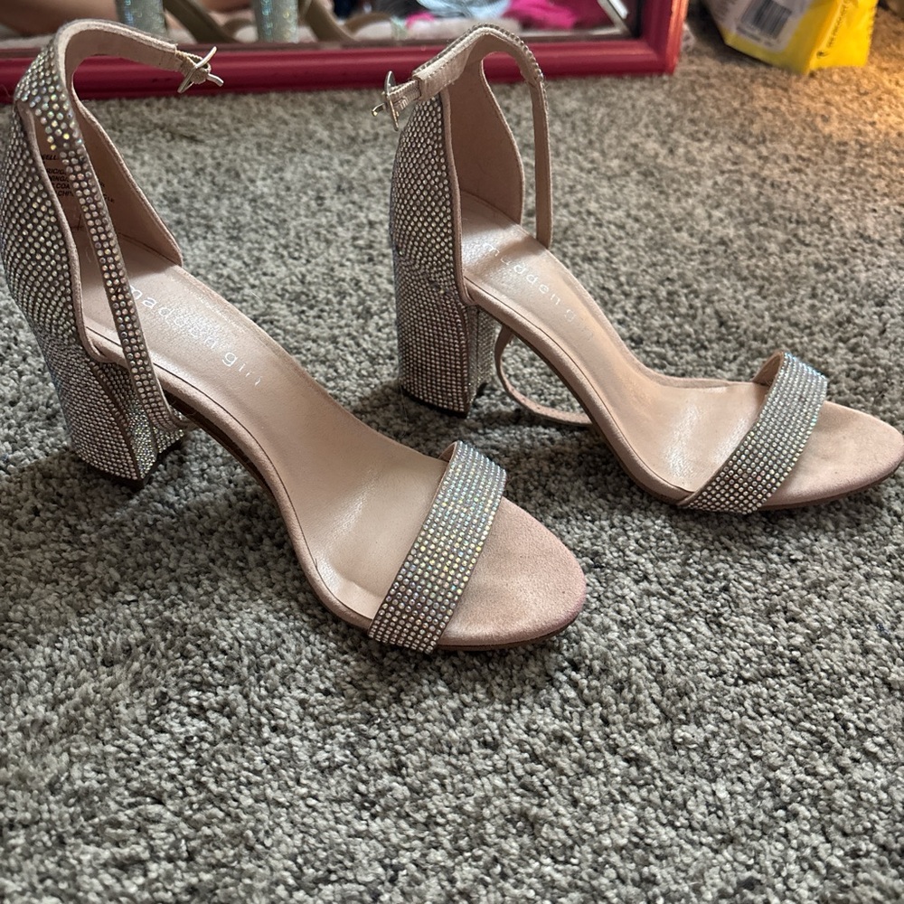 Elegant Rhinestone-Embellished Heels